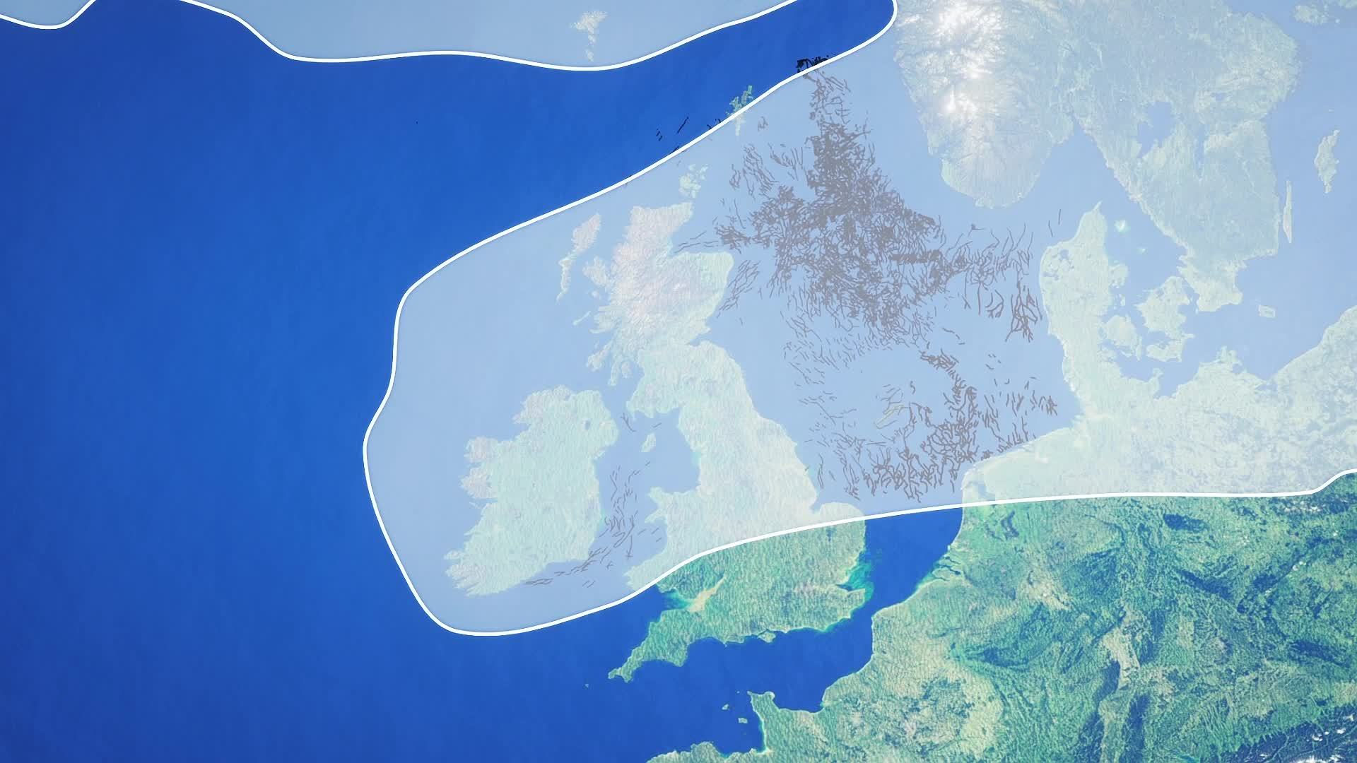 Ice age cut massive channels under North Sea